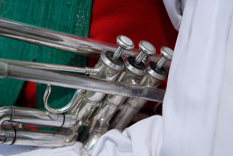Trompetenspieler der Musikkapelle